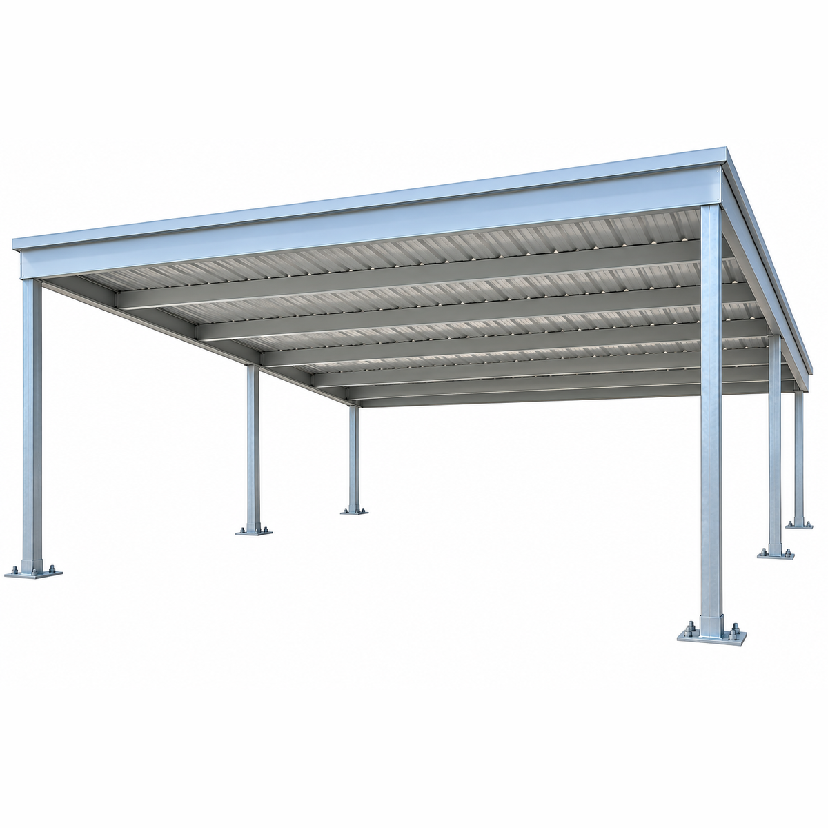Ready Built Steel TEXAS ONLY - 24' x 30' x 8' Steel Post-Frame Carport Awning