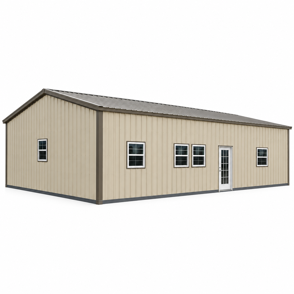 30' x 50' x 12' Barndominium Shell