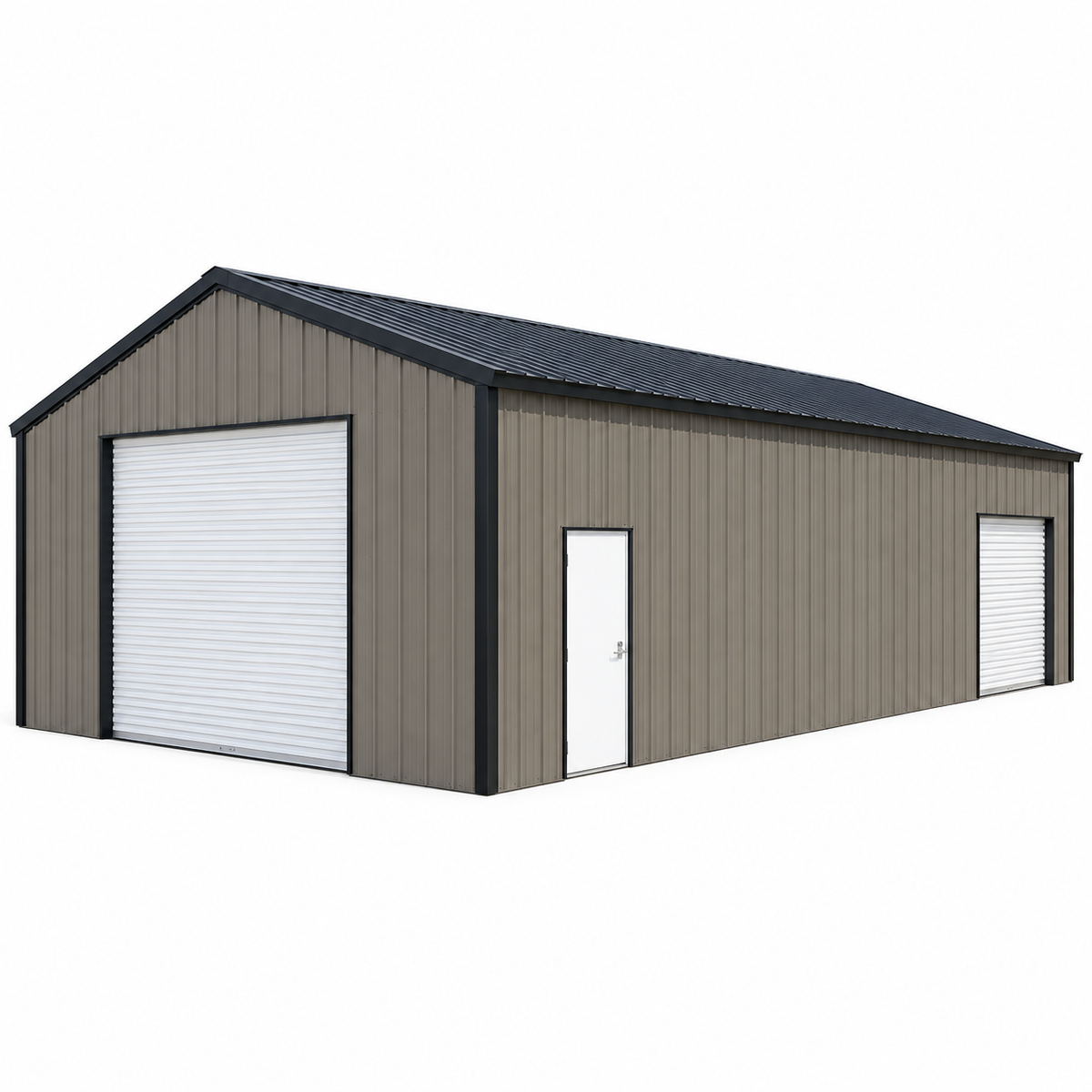 30 x 50 x 12 All-Vertical Metal Barn Garage Workshop