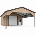 24' x 55' x 10' Combo Utility Garage Carport