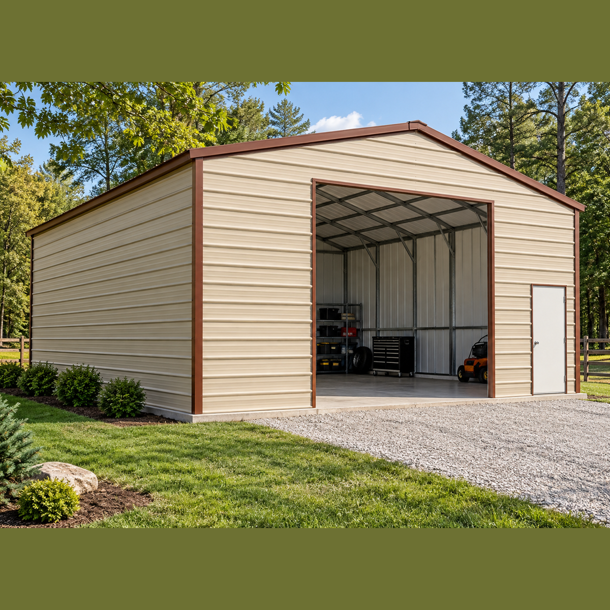 30' x  30' x 9' Vertical Roof Garage Workshop