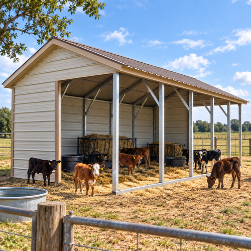12' x 20' x 7' Animal Shelter Loafing Shed