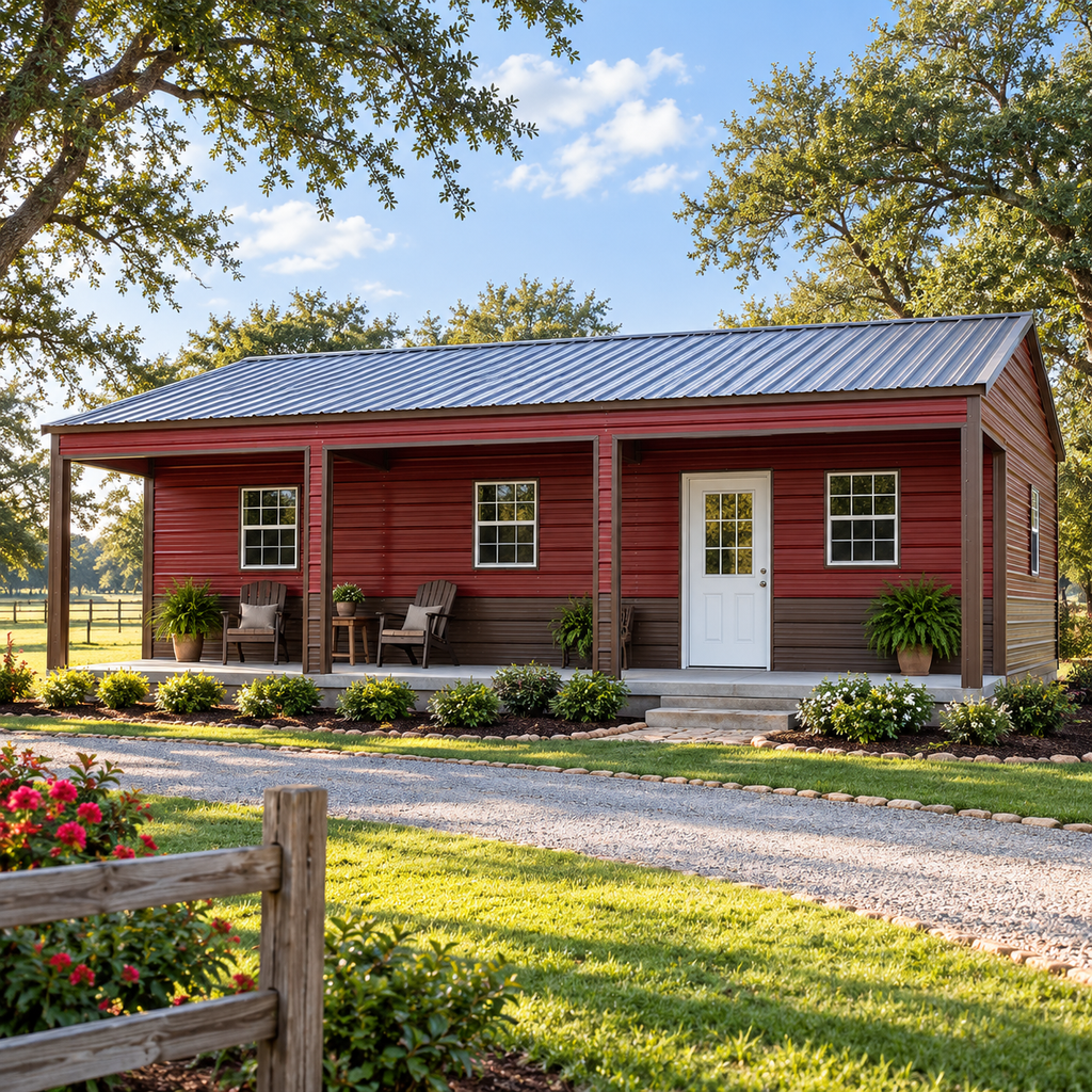 24' X 40' X 10' BARNDOMINIUM BARNDO METAL BUILDING