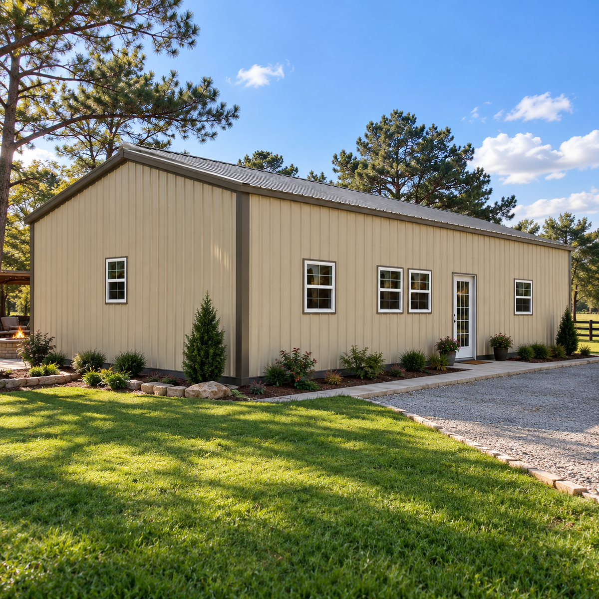 30' x 50' x 12' Barndominium Shell