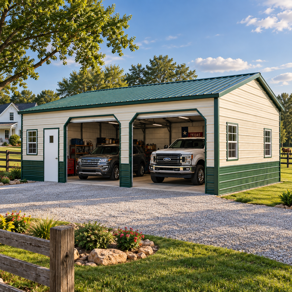 20'x30'x9' Two Car Garage Workshop