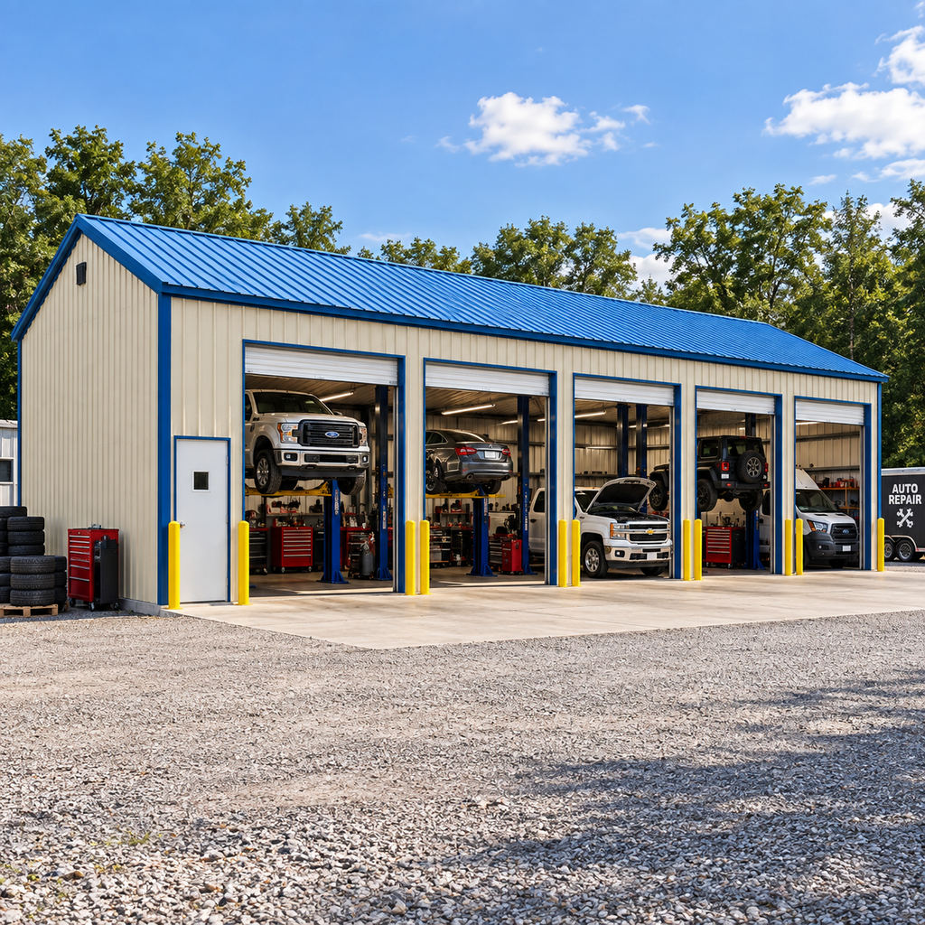 30' x 60' x 12' Five Car Garage