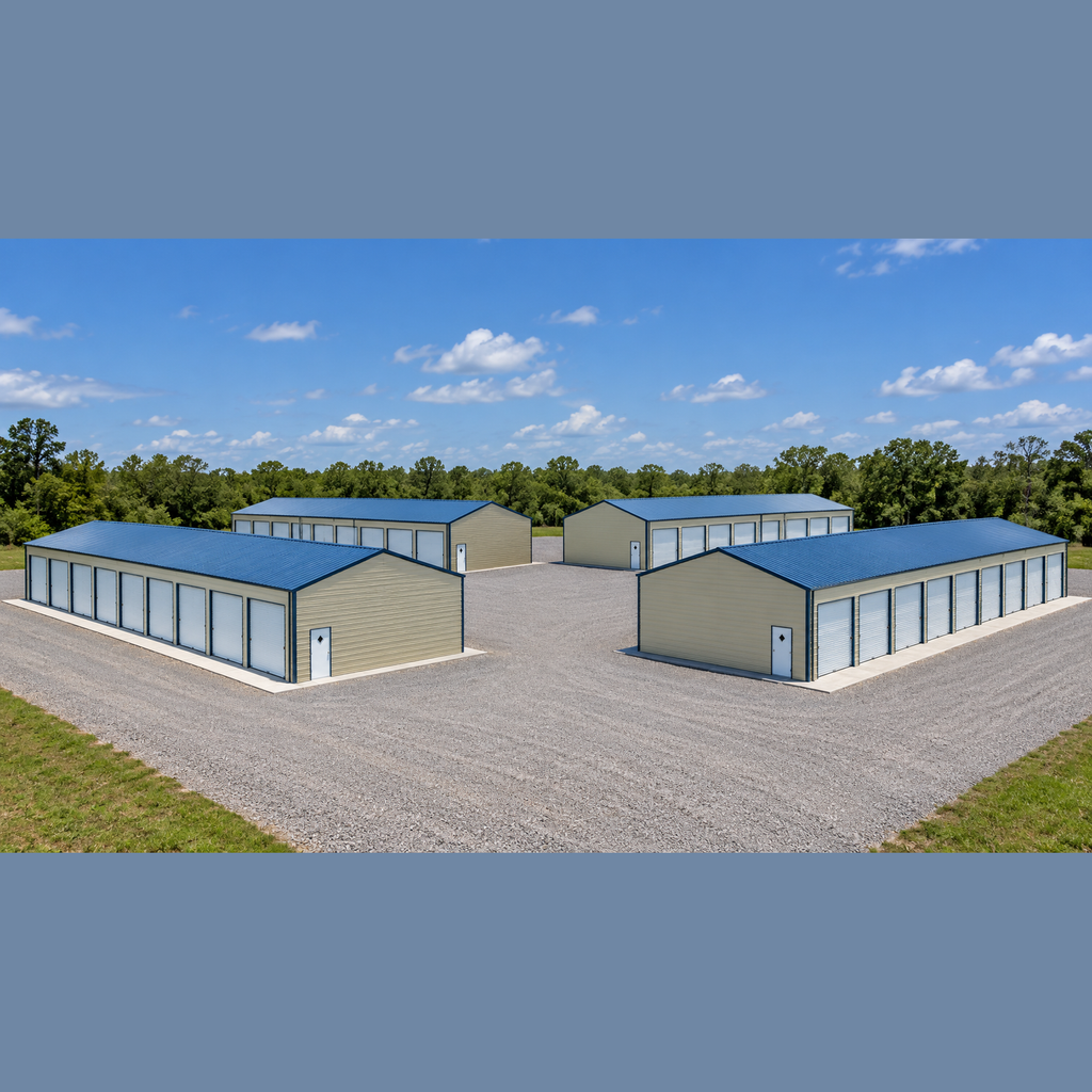 30' x 100' x 14' Commercial Storage 7 Bay Garage RV Boats Tractors