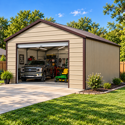 12'x21'x9' Backyard Garage Shed Building