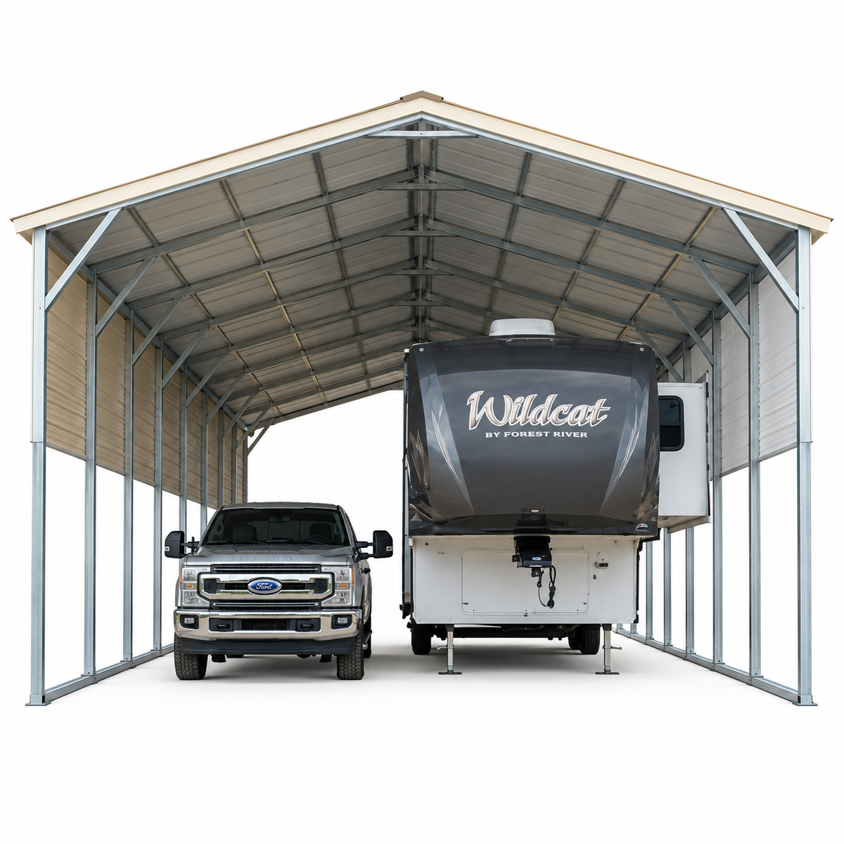 24' x 40' x 14' Vertical Roof RV Cover