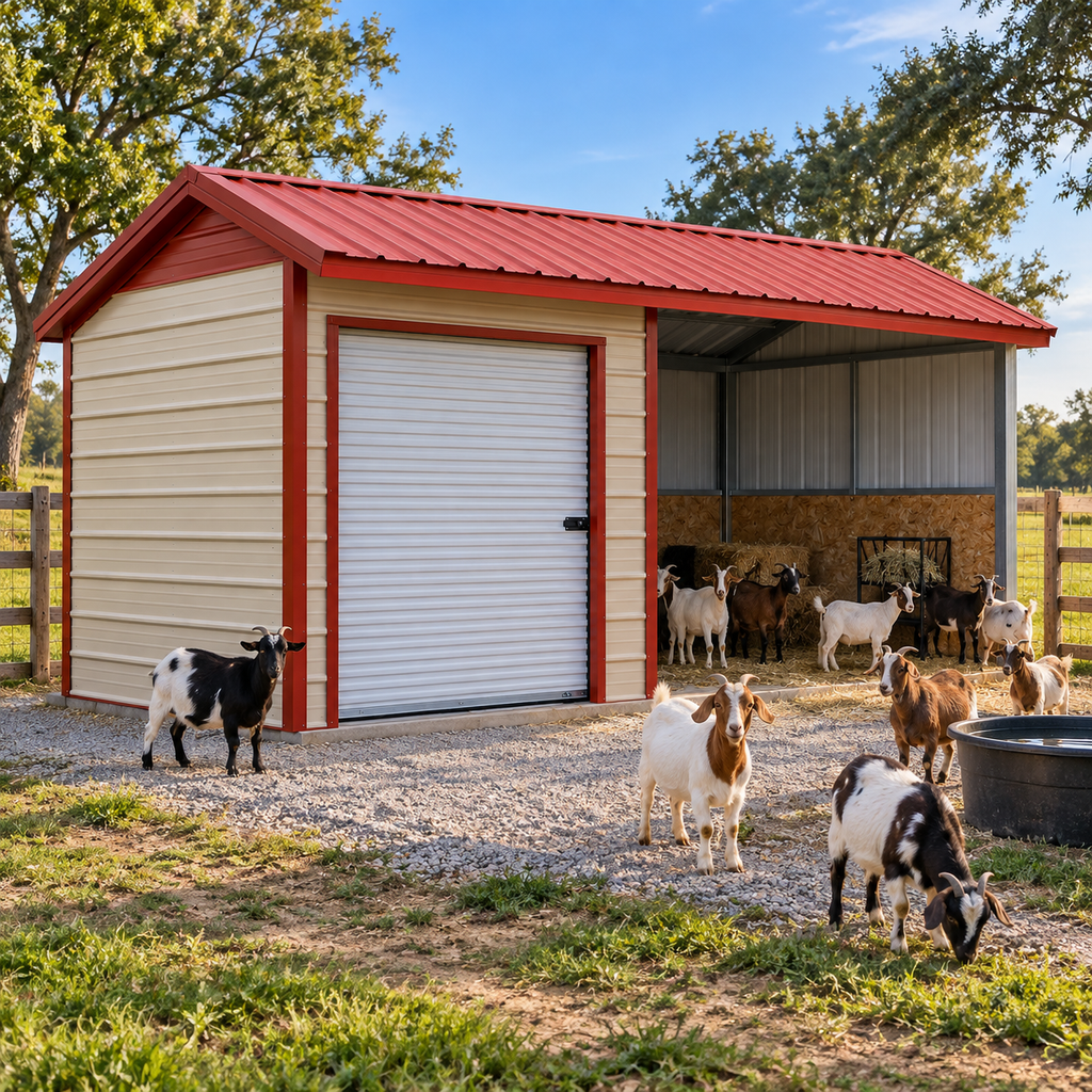 12'x20'x7' Loafing Shed Horse Barn