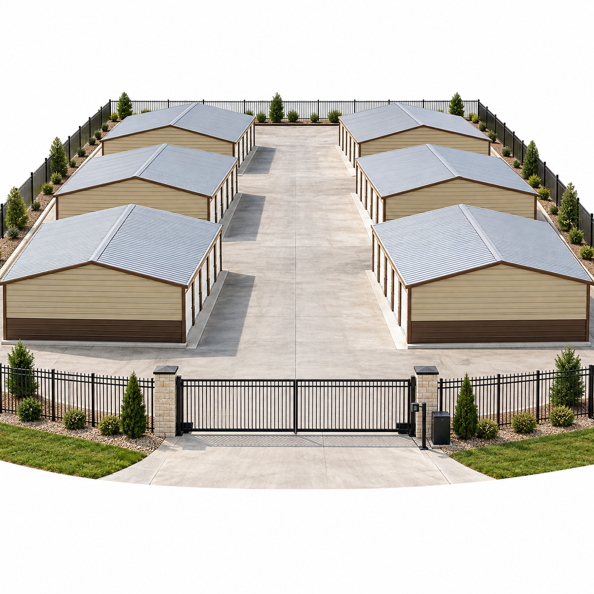 35'x100'x9' Twenty Unit Storage