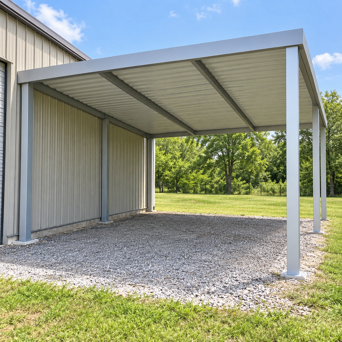 TEXAS ONLY - 20' x 40' x 10' Flat Truss Lean To Awning