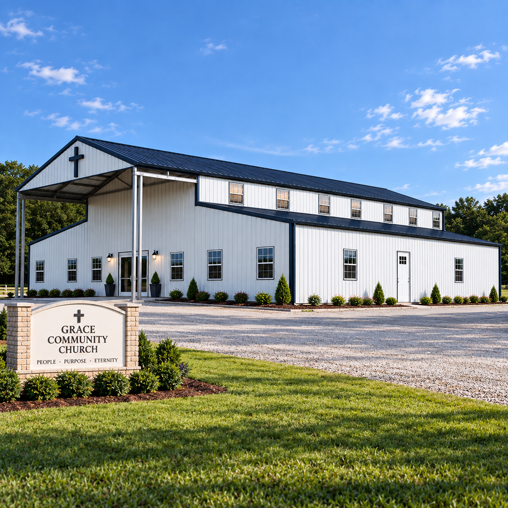 64'x100'x15' Church, Barndominium or Office Building