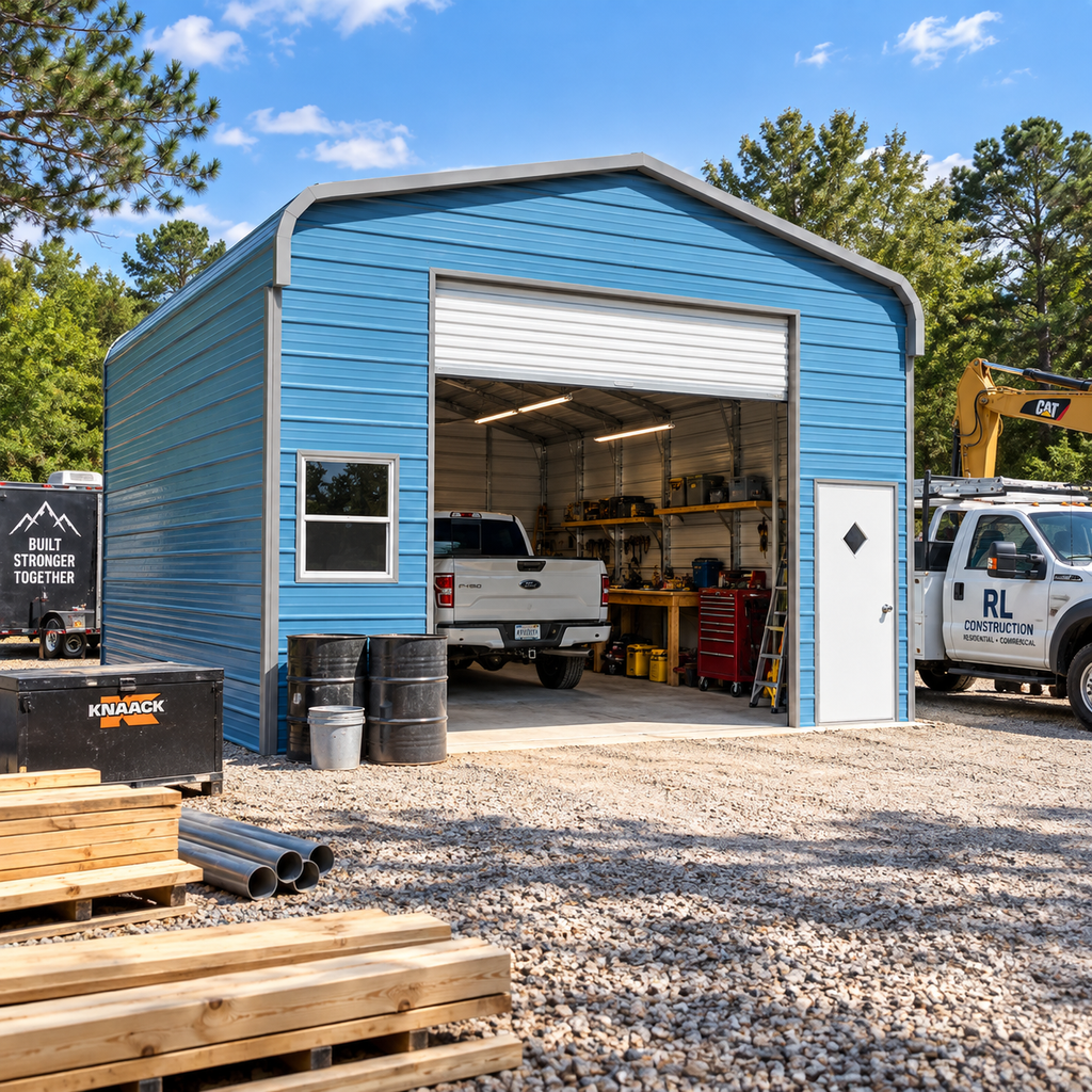 20' x 25' x 10' Garage Workshop Metal Building