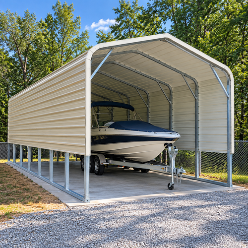 18' x 35' x 10' Classic Regular Roof Boat Cover / Carport