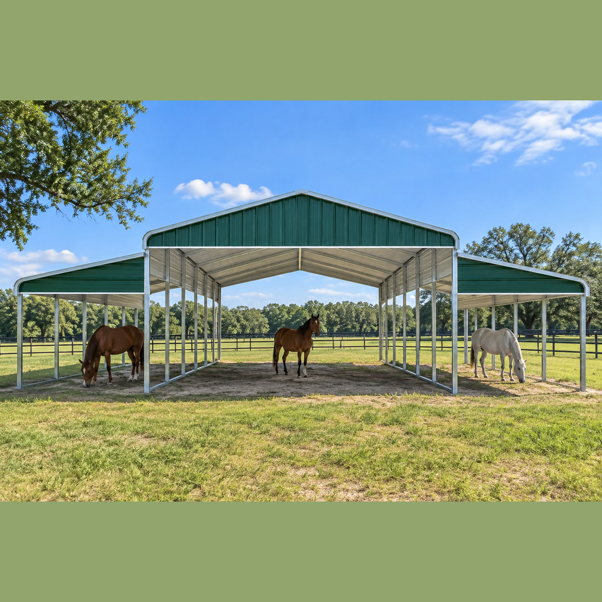 40' x 25' x 10/7' Ag Cover, Horse Barn, Animal Shelter, Hay Cover