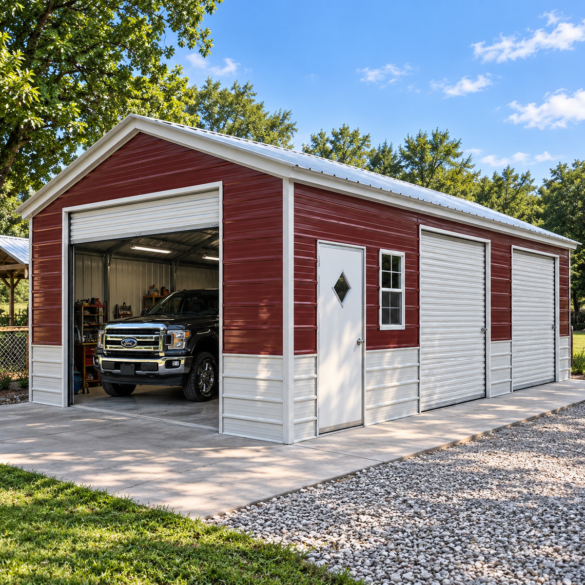 16'x30'x9' Three Car Garage Workshop