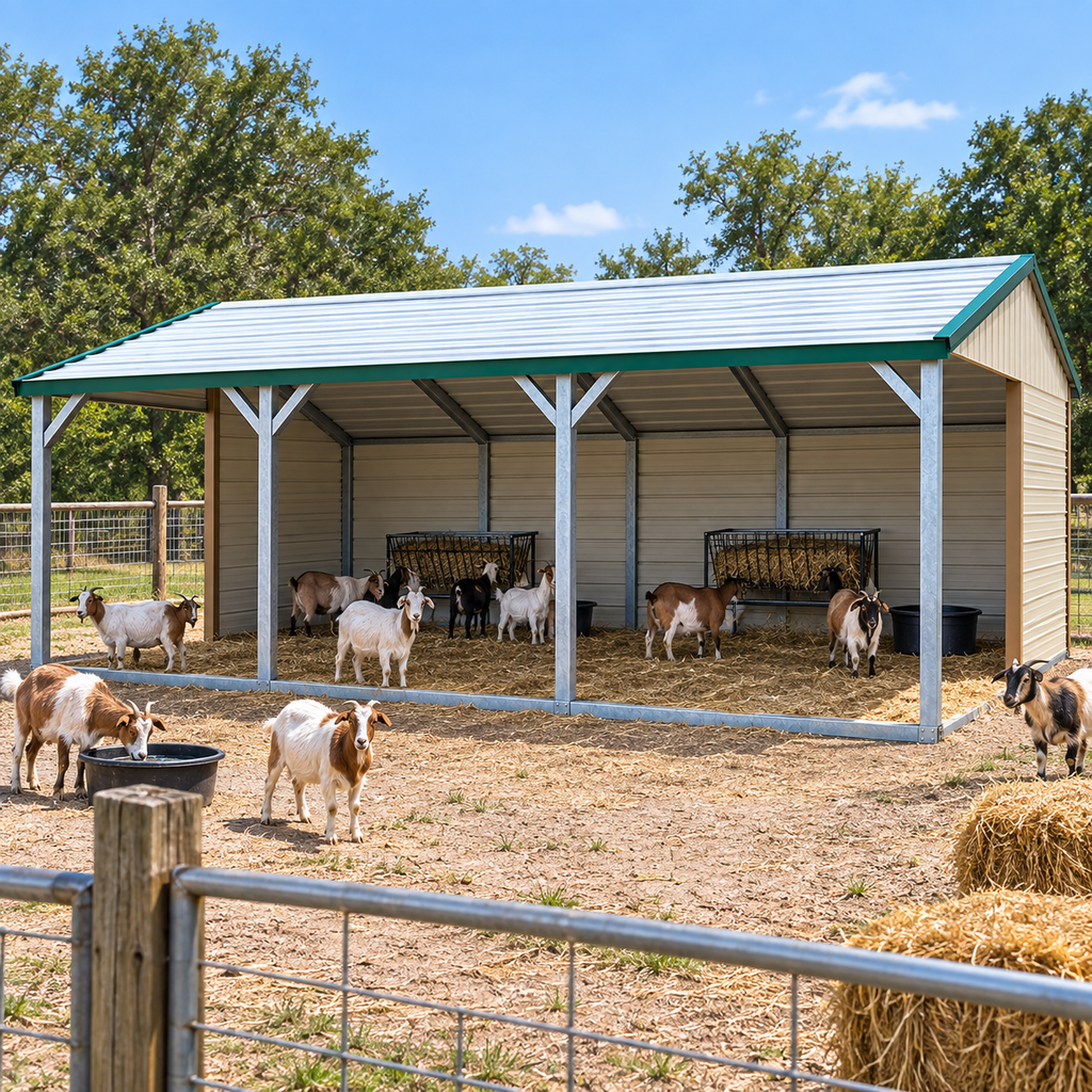 12' x 20' x 7' Small Livestock Shelter