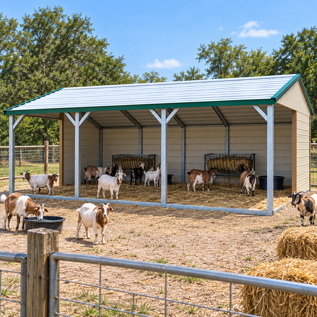 12' x 20' x 7' Small Livestock Shelter