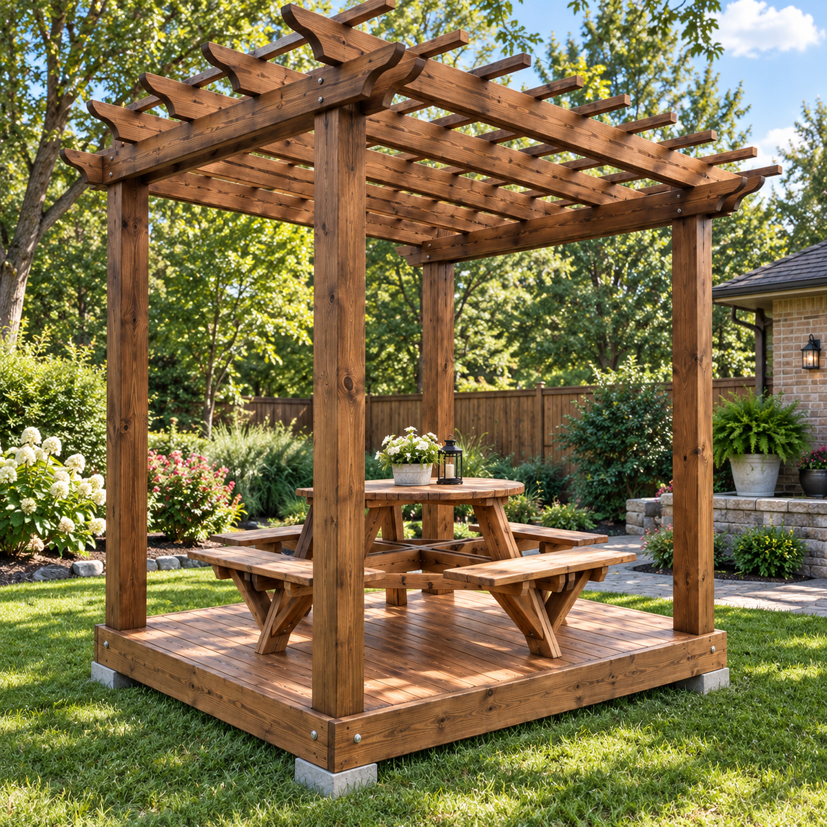 2025 Tex Shed 8' x 8' x 9.5' Decked Pergola