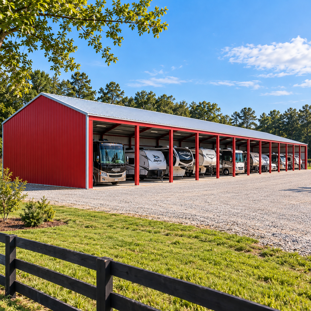 40' x 195' x 15' Boat/R.V. Storage Open Front