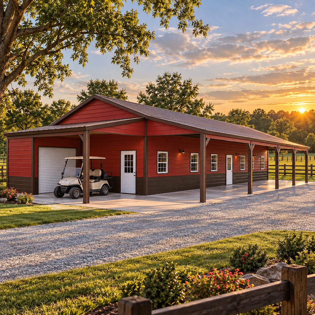 54' x 70' x 11'/8' Barndominium Shell with Framed