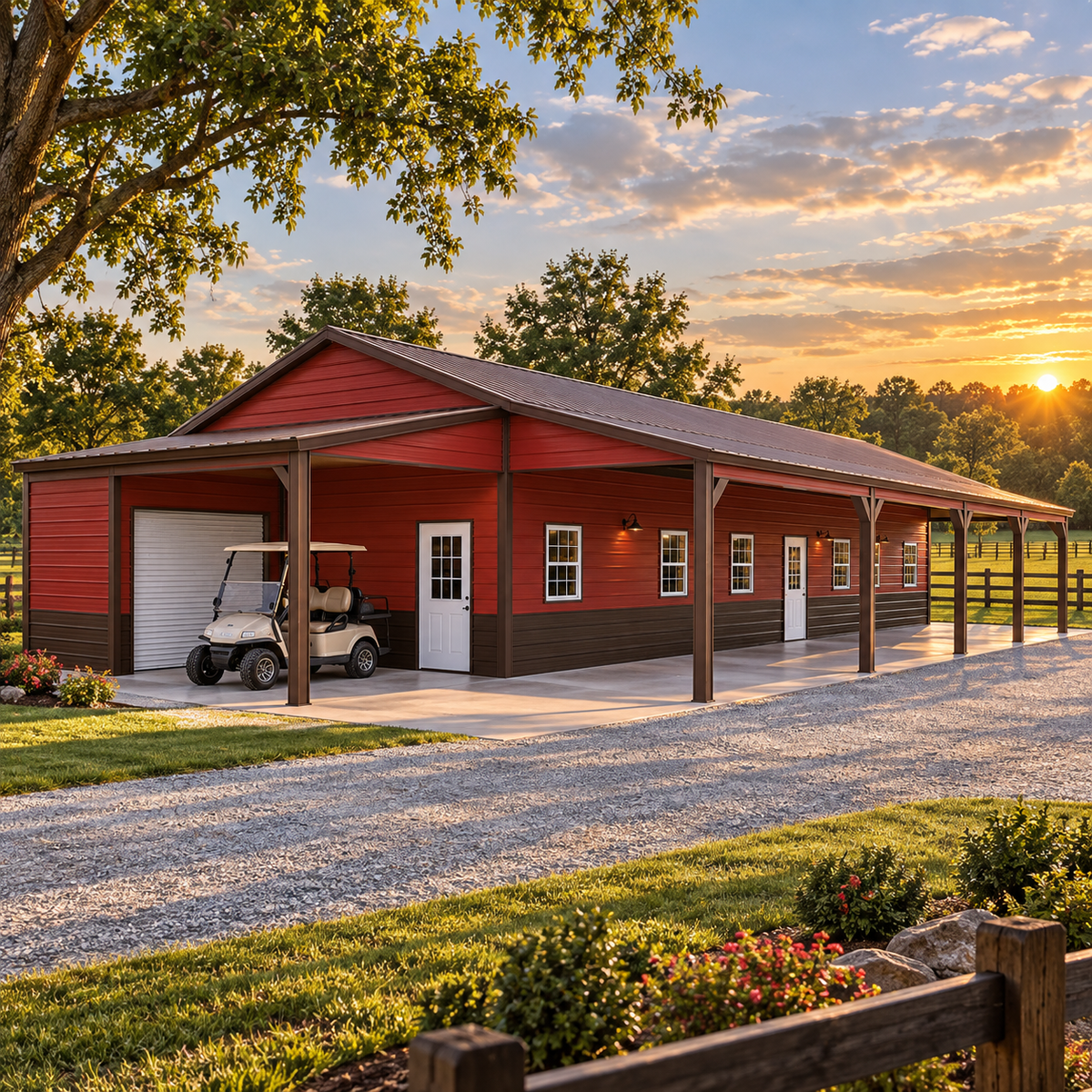 54' x 70' x 11'/8' Barndominium Shell with Framed