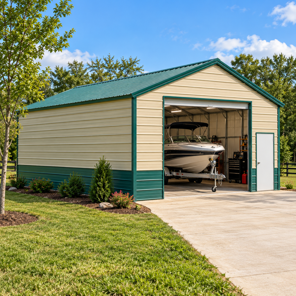 24 x 30 x 10 Metal Garage Building