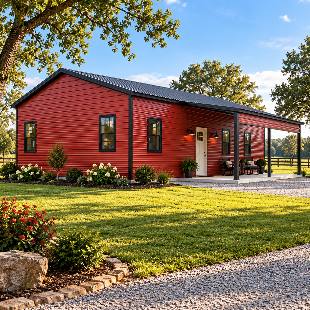 30' x 60' x 10' Steel Barndo Cabin Shell