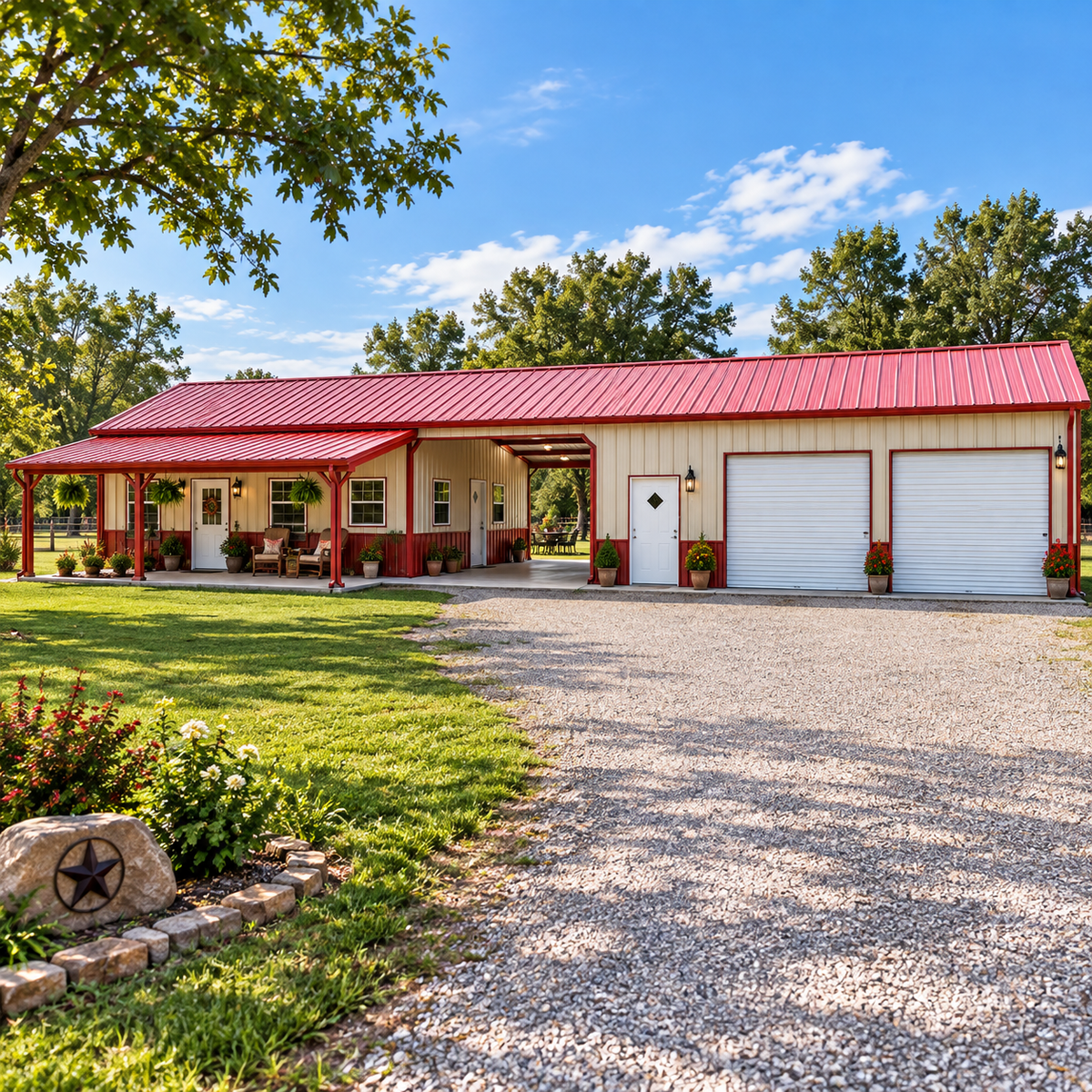 54' x 90' x 10'/8' Residential Barndo