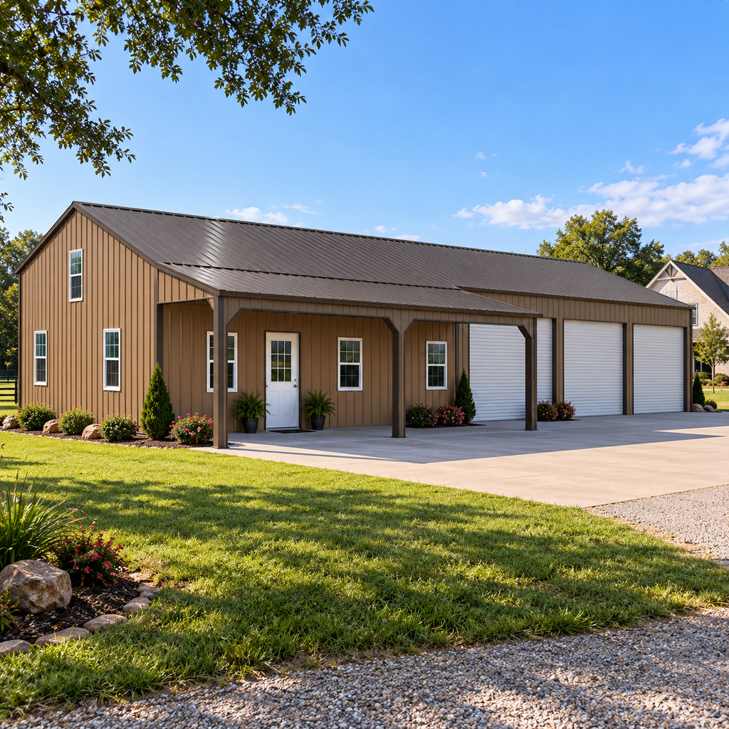 42'x75'x11' Barndo Shell with Garage