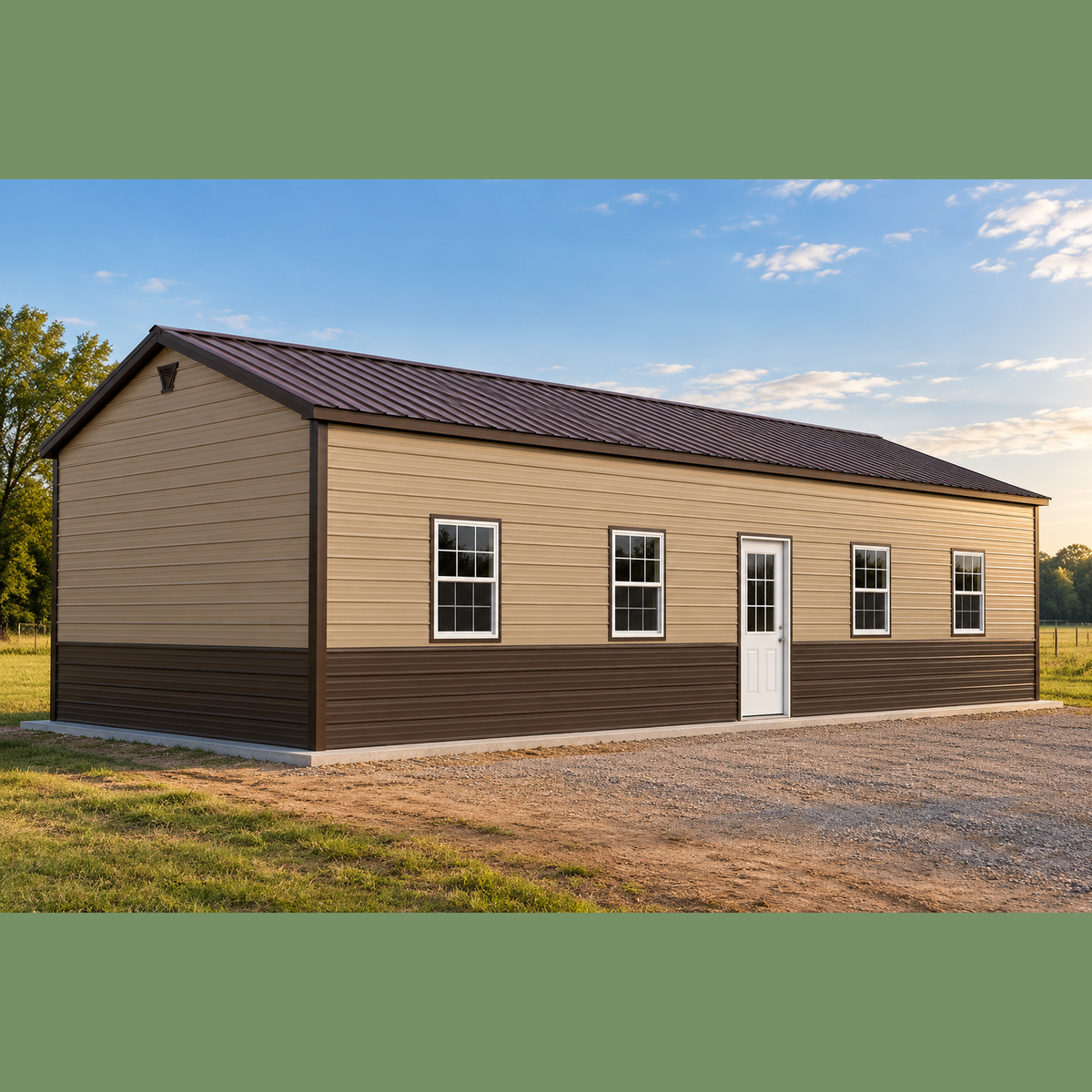 18'x40'x10' Cabin Shell Style Steel Building