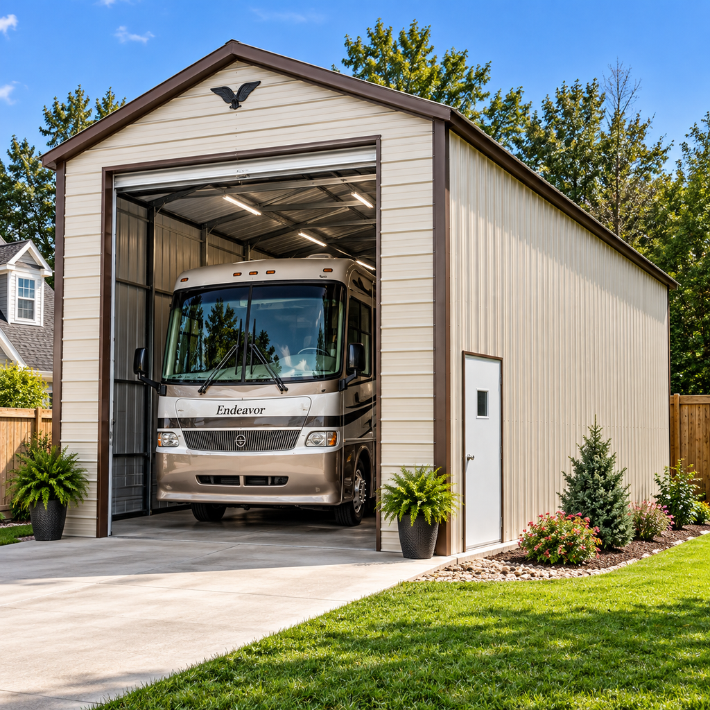 18'x35'x13' A-Frame Style RV Garage
